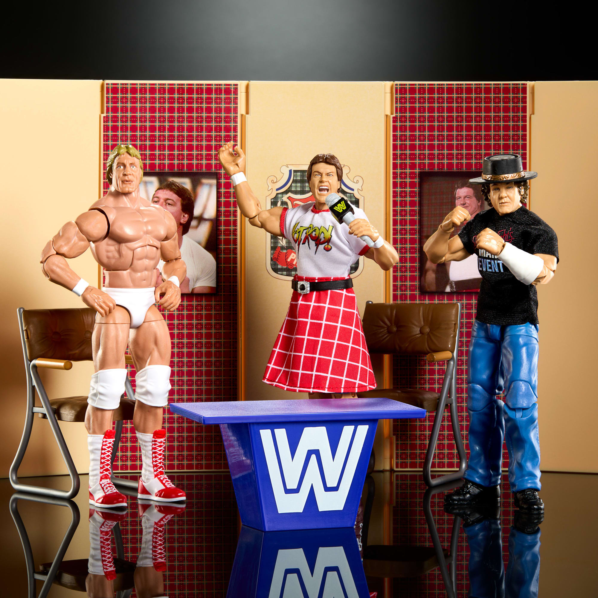 WWE Elite Collection Piper’s Pit Set of 3 Action Figures