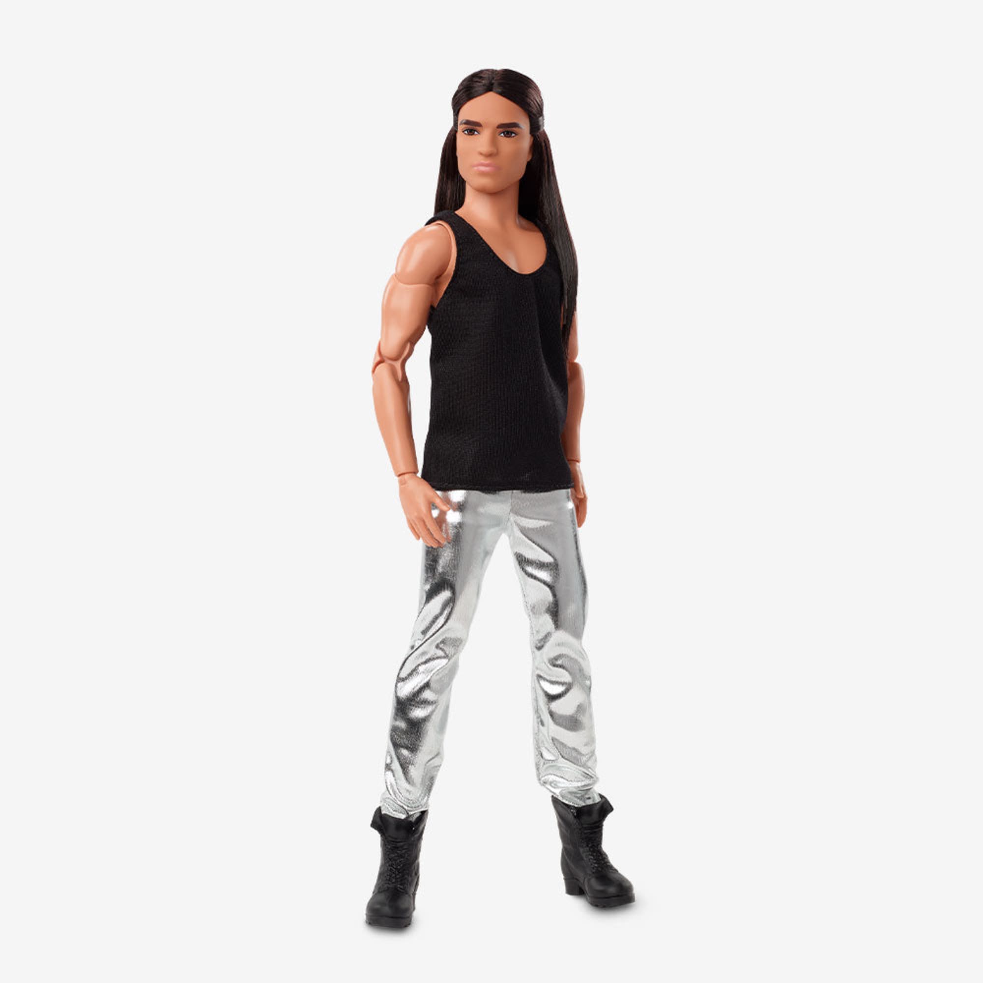 Barbie Looks Doll (Ken Doll Long Brunette Hair)