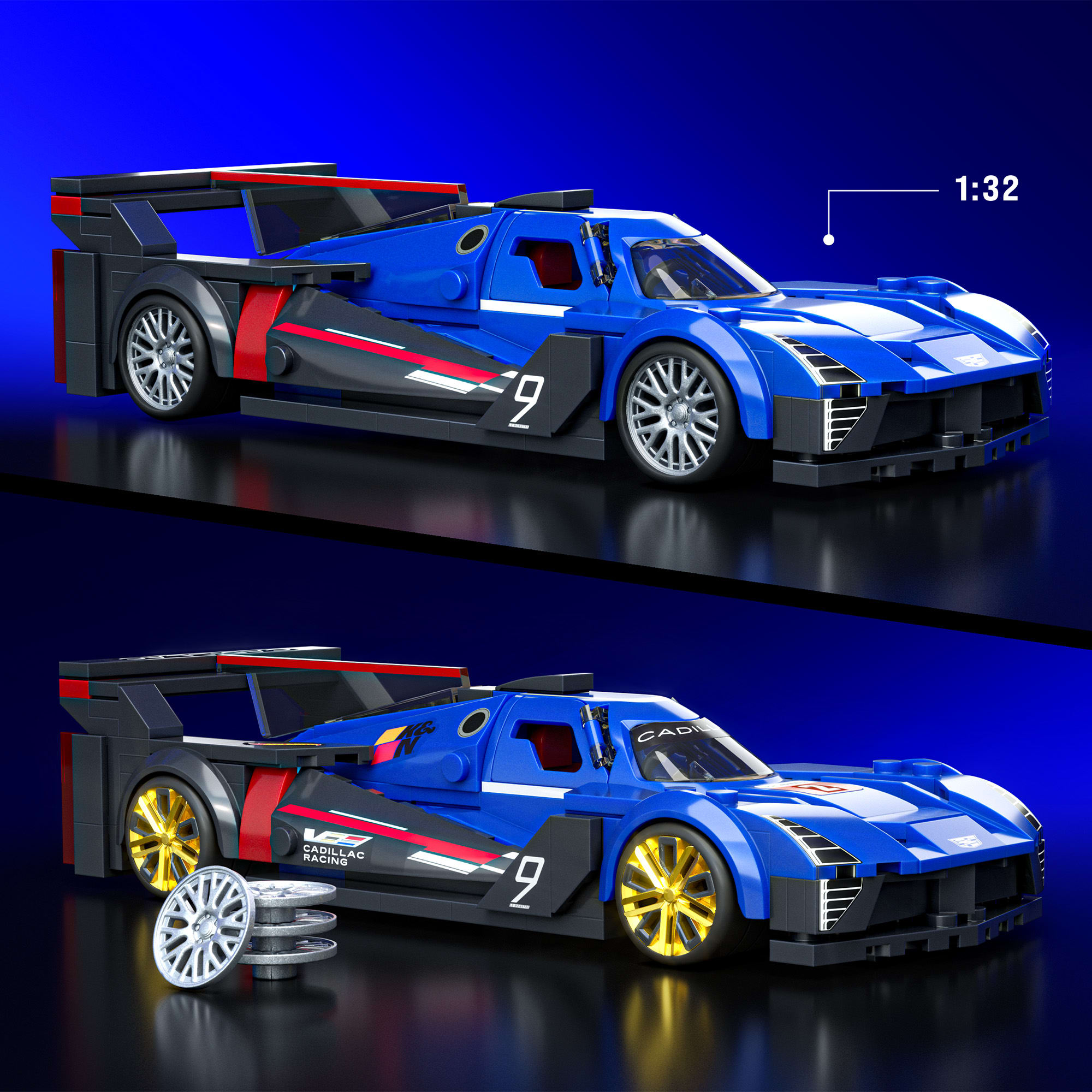 Mattel Brick Shop Hot Wheels Cadillac Project GTP Hypercar Building Set
