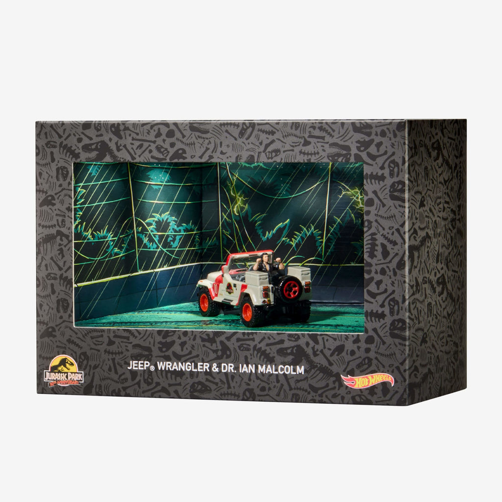 Hot Wheels Jurassic Park Jeep Wrangler & Dr. Ian Malcolm