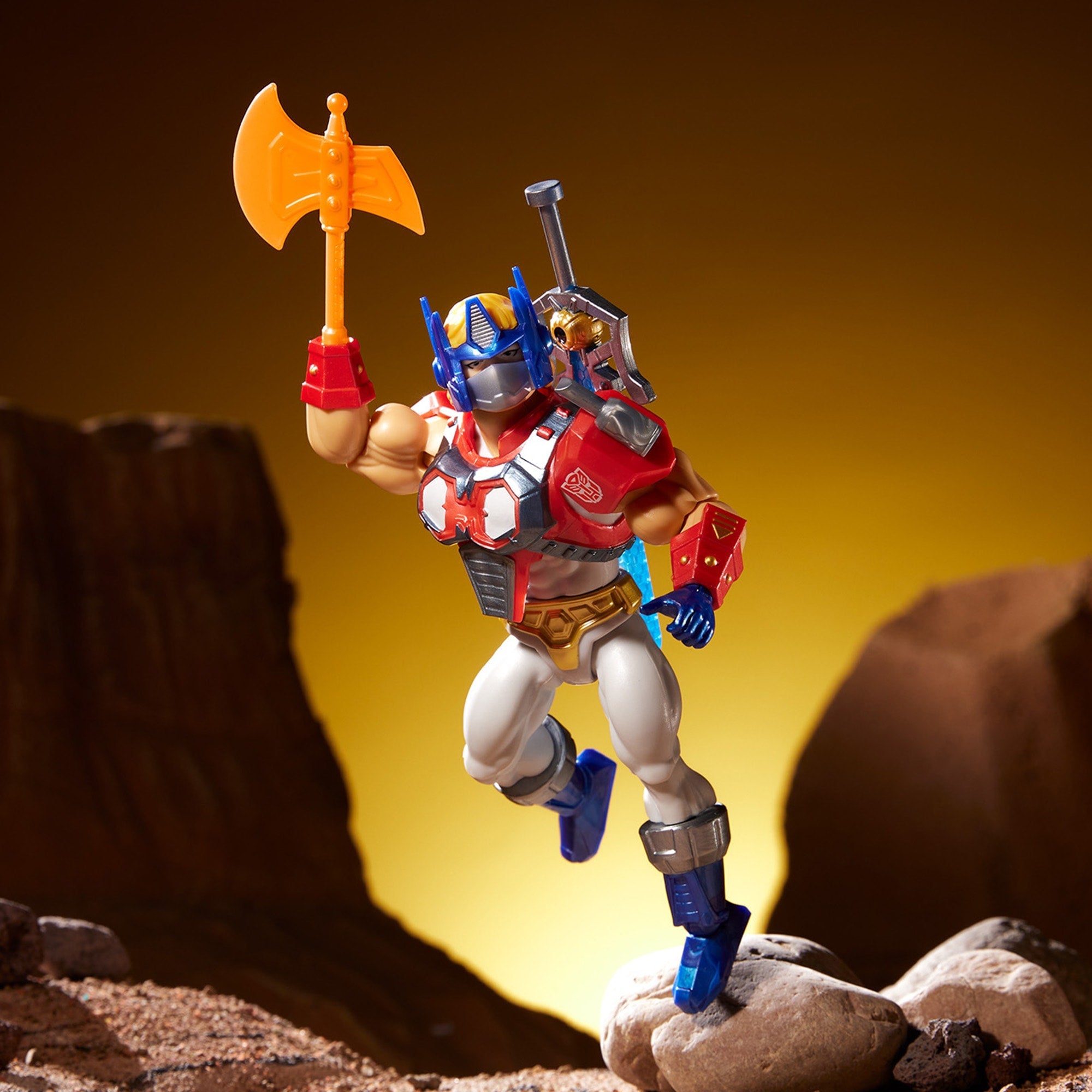 Masters of the Universe x Transformers Optimus Prime Armor He-Man Action Figure