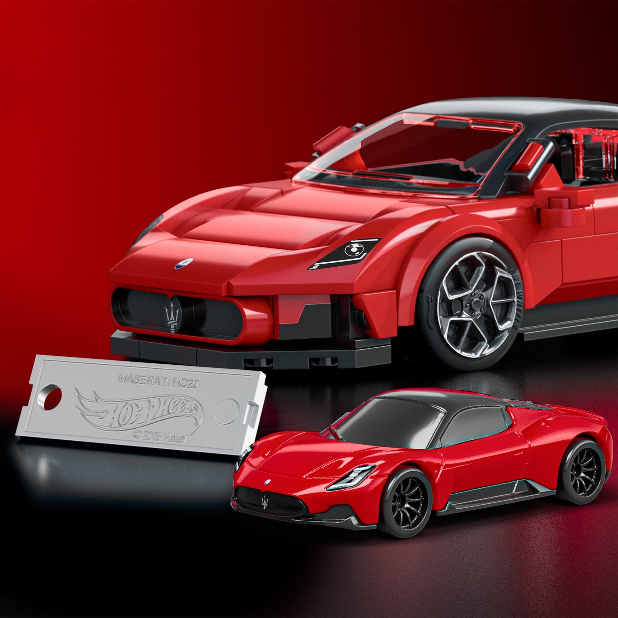 Mattel Brick Shop Hot Wheels Maserati MC20 Building Set